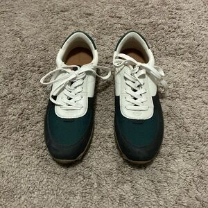 Stylish Green and White Sneakers size 9